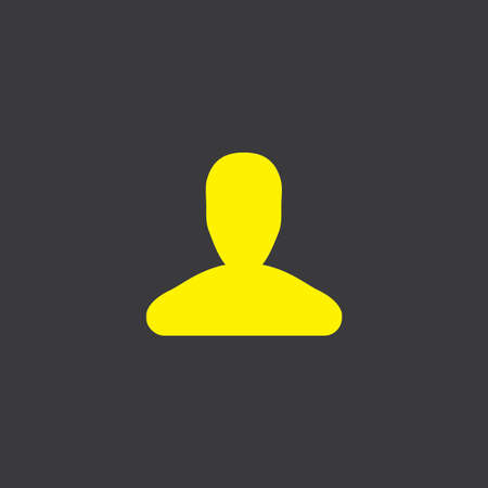 A Yellow Icon Isolated on a Grey Background, Personの写真素材