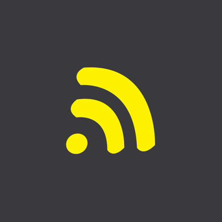 A Yellow Icon Isolated on a Grey Background, Radar sign