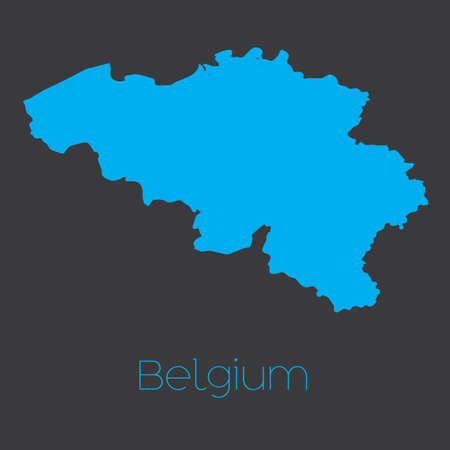 A Map of the country of Belgiumの写真素材