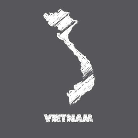 A Map of the country of Vietnamの写真素材