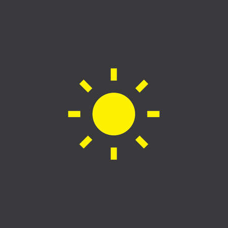 A Yellow Icon Isolated on a Grey Background, Sunの写真素材