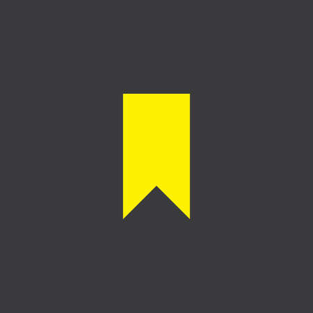 A Yellow Icon Isolated on a Grey Background, Bannerの写真素材
