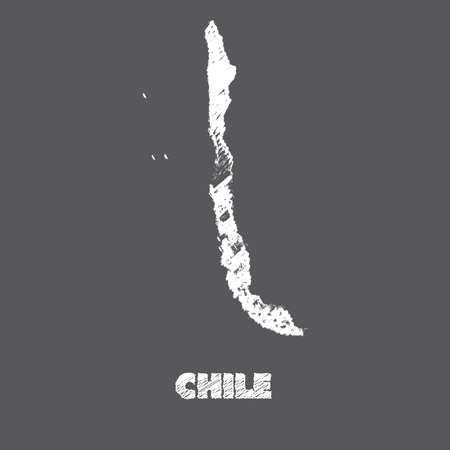 A Map of the country of Chileの写真素材