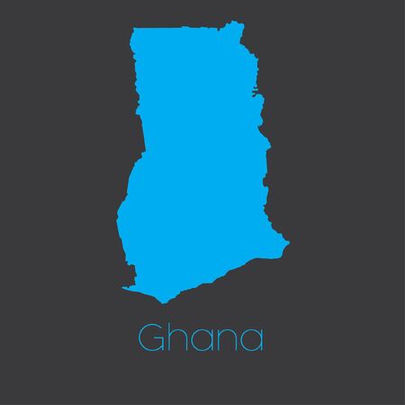 A Map of the country of Ghanaの写真素材