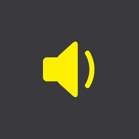 A Yellow Icon Isolated on a Grey Background, Volumeの写真素材
