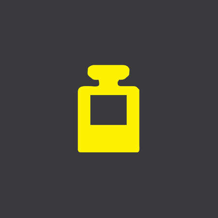 A Yellow Icon Isolated on a Grey Background, Ink Potの写真素材