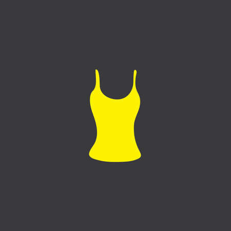 A Yellow Icon Isolated on a Grey Background, Vest Topの写真素材