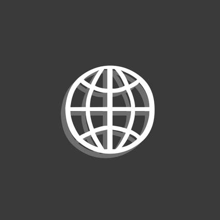 An Icon Isolated on a Grey Background - Globeの写真素材
