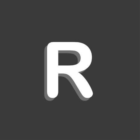 An Icon Isolated on a Grey Background - Rの写真素材