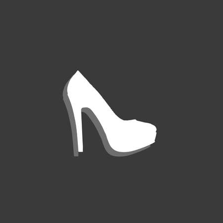 An Icon Isolated on a Grey Background - High Heelsの写真素材