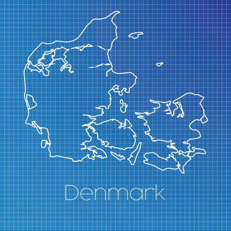 A Schematic outline of the country of Denmark