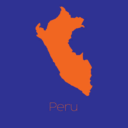 A Map of the country of Peruの写真素材