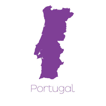 A Map of the country of Portugalの写真素材