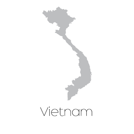 A Map of the country of Vietnamの写真素材