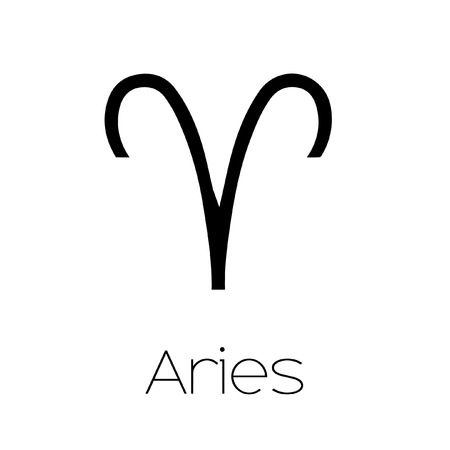 Illustrated Zodiac Symbol - Ariesの写真素材