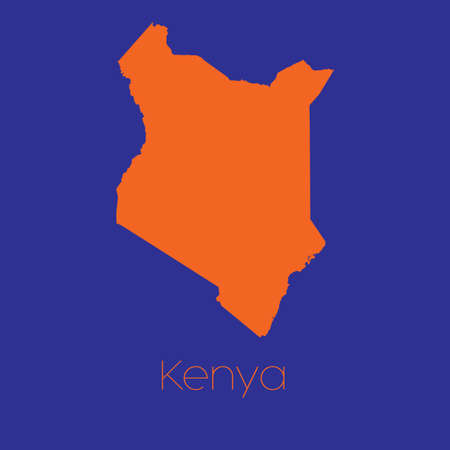 A Map of the country of Kenyaの写真素材