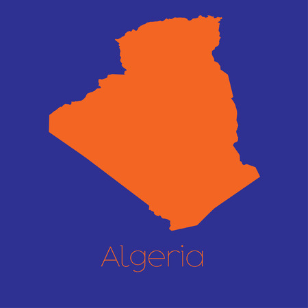 A Map of the country of Algeriaの写真素材