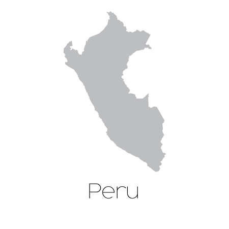 A Map of the country of Peruの写真素材