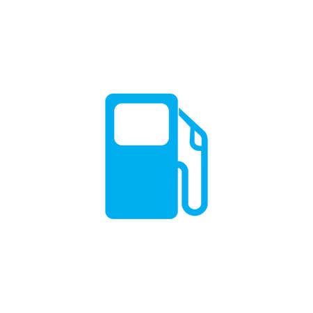 A Blue Icon Isolated on a White Background - Petrol Pumpの写真素材