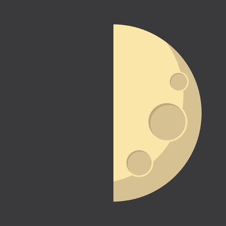 Illustrated Flat Lunar phasesの写真素材