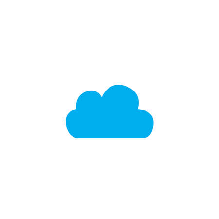 A Blue Icon Isolated on a White Background - Cloudの写真素材