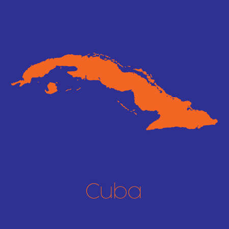 A Map of the country of Cubaの写真素材
