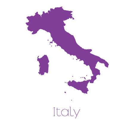 A Map of the country of Italyの写真素材
