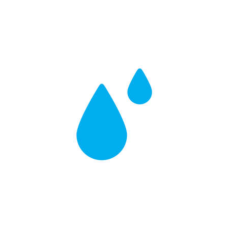 A Blue Icon Isolated on a White Background - Raindropsの写真素材
