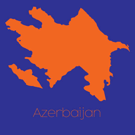 A Map of the country of Azerbaijanの写真素材