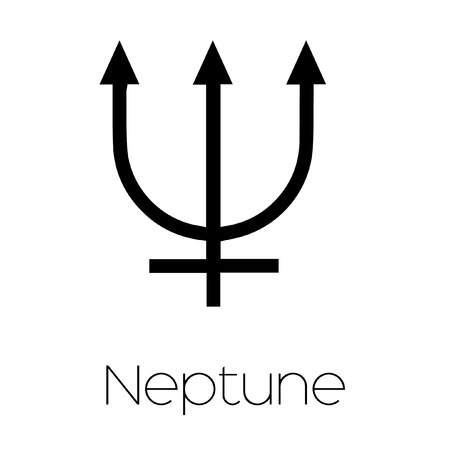 Illustrated Planet Symbols - Neptuneの写真素材