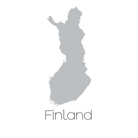 A Map of the country of Finlandの写真素材