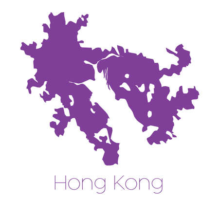 A Map of the country of Hong Kongの写真素材