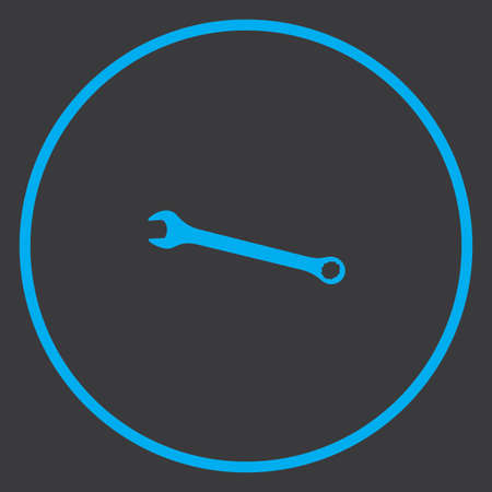 A Blue Icon Isolated on a Grey Background inside a circle - Spannerの写真素材