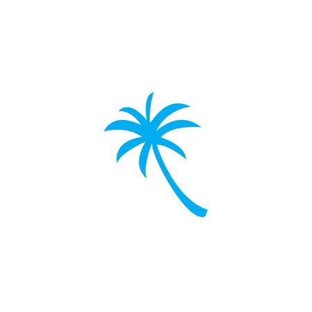 A Blue Icon Isolated on a White Background - Palmtreeの写真素材