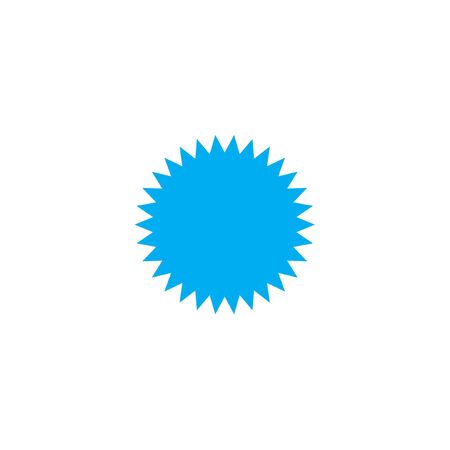 A Blue Icon Isolated on a White Background - Spikey Circleの写真素材