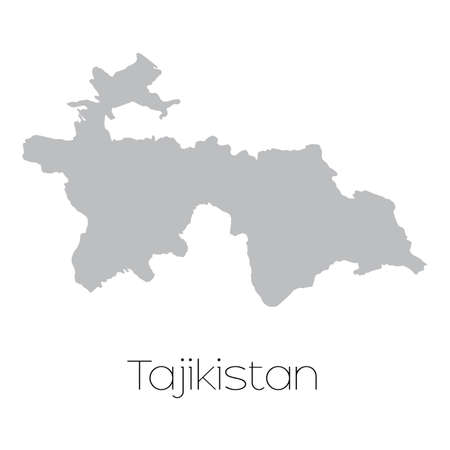 A Map of the country of Tajikistanの写真素材