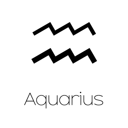 Illustrated Zodiac Symbol - Aquariusの写真素材