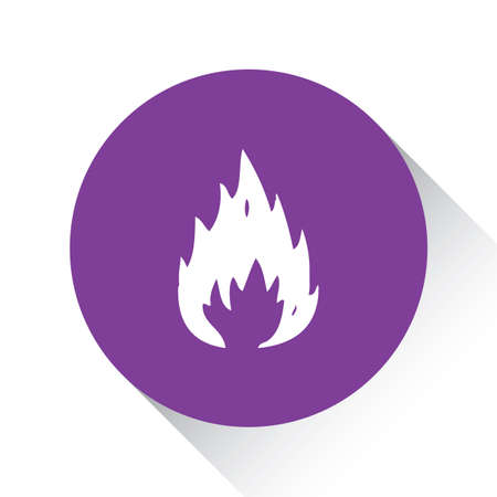 A Purple Icon Isolated on a White Background - Fireの写真素材
