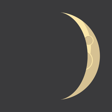 Illustrated Flat Lunar phasesの写真素材