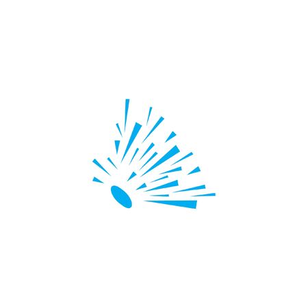 A Blue Icon Isolated on a White Background - Explosion