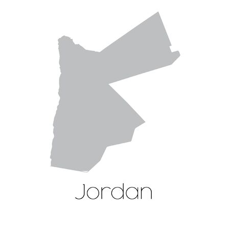 A Map of the country of Jordanの写真素材