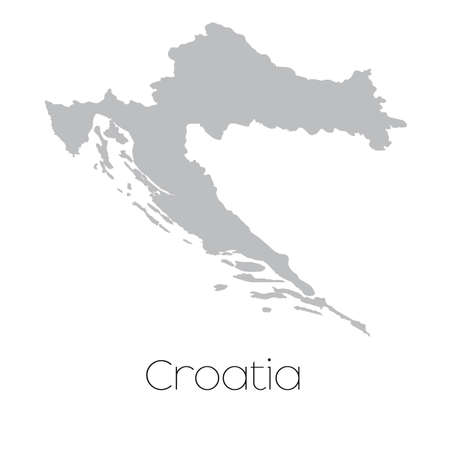 A Map of the country of Croatiaの写真素材