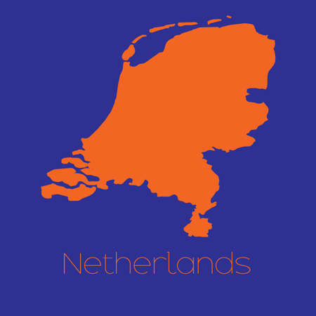 A Map of the country of Netherlandsの写真素材