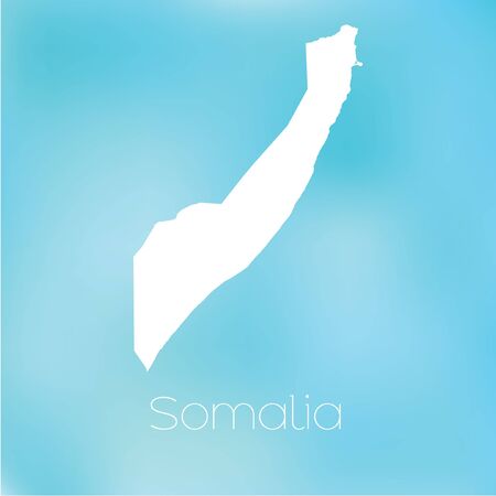 A Map of the country of Somaliaの写真素材