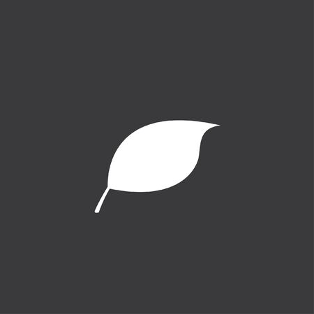 A white Icon Isolated on a Grey Background - Leafの写真素材