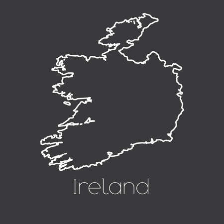 A Map of the country of Irelandの写真素材