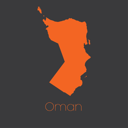 A Map of the country of Omanの写真素材