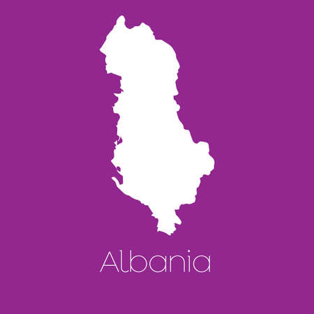 A Map of the country of Albaniaの写真素材