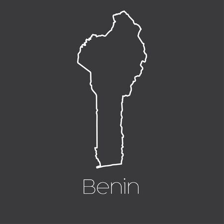 A Map of the country of Beninの写真素材
