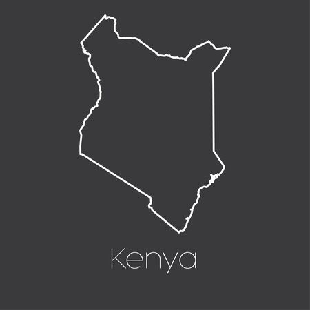 A Map of the country of Kenyaの写真素材